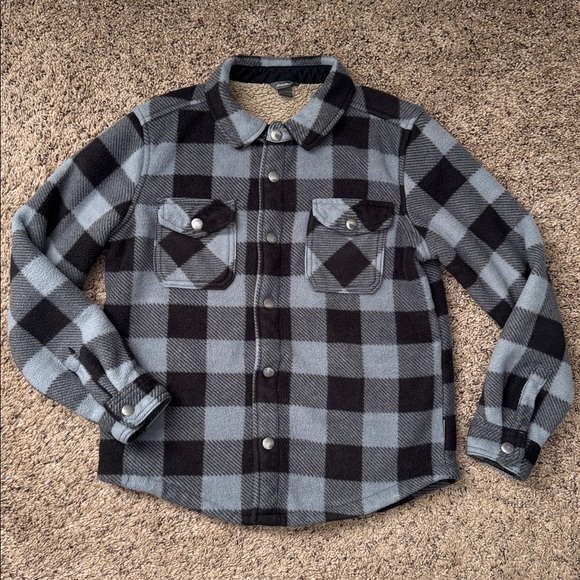 Eddie Bauer Boys Winter Sherpa Lined Shirt Jacket Heavyweight Size M (10/12) - Picture 1 of 9